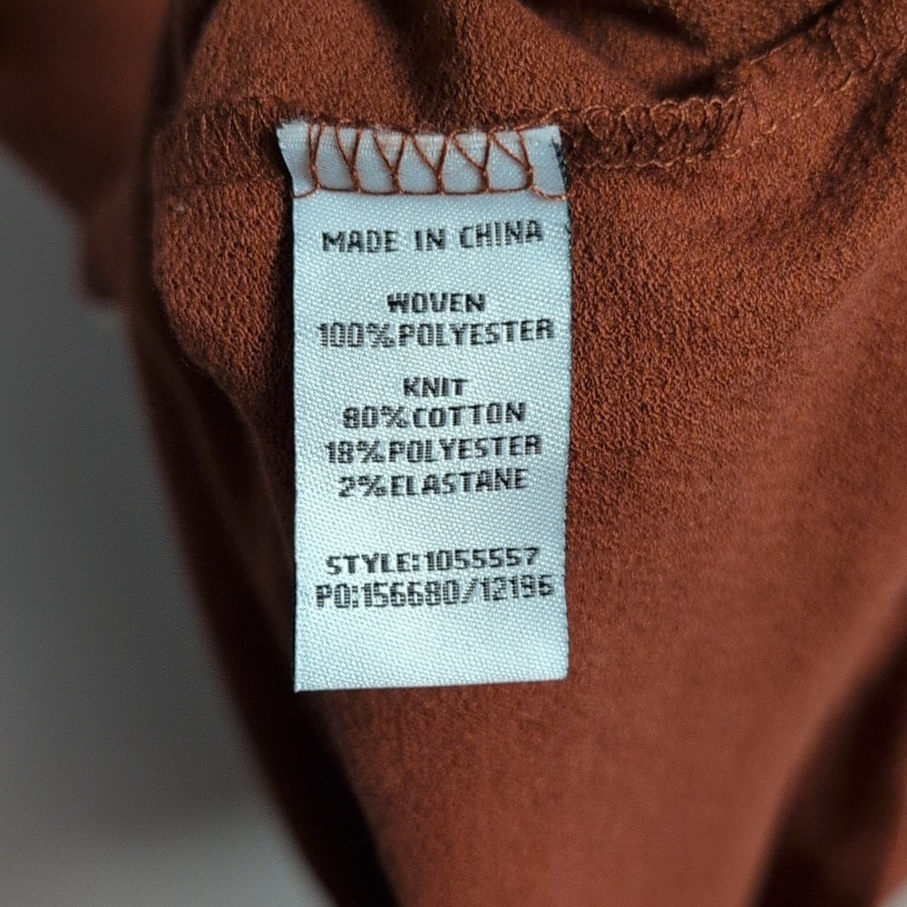 ❤️NWT❤️ Rockmans Woven Layer Top, XL, Rust Pal Colour - Picture 7 of 8